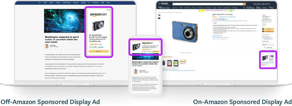 Placement of Amazon Sponsored Display Ads