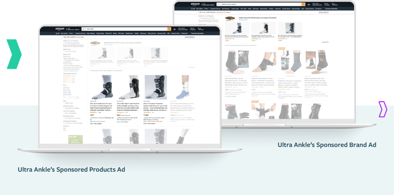 Amazon Agency Services: Ultra Ankle Sponsored Products and Sponsored Brand Advertising