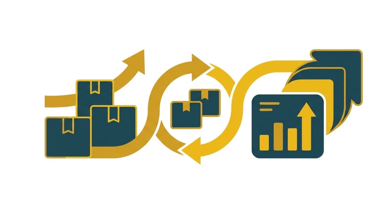 Amazon agency CPG growth visual showing recurring orders, stable inventory, and category gains