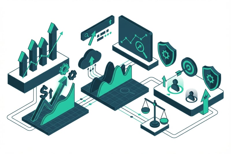 Amazon category growth analysis framework showing revenue trends, search demand, and competitive density metrics