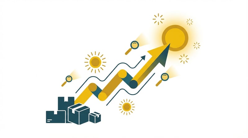 Amazon promotional campaign success showing upward sales growth and increased product visibility