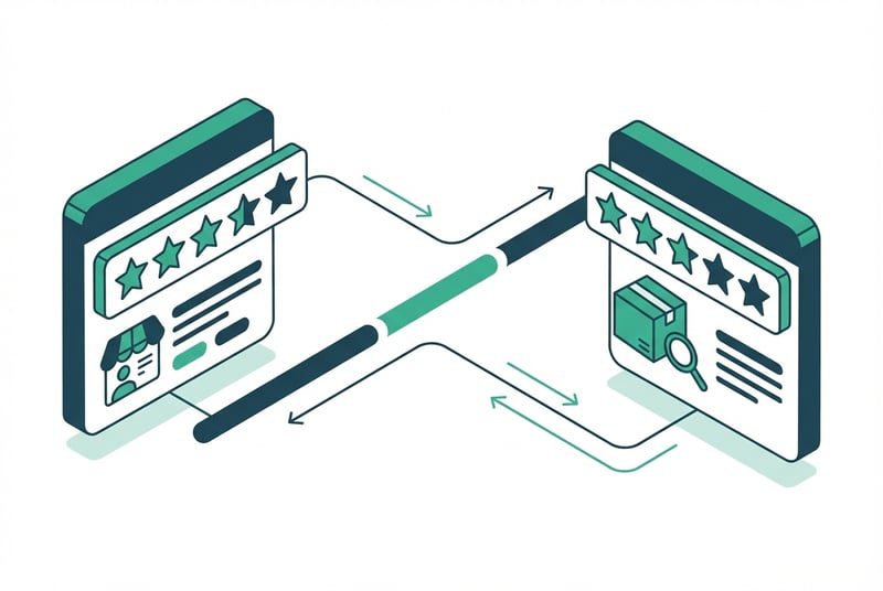 Amazon seller feedback versus product reviews comparison showing two separate reputation systems