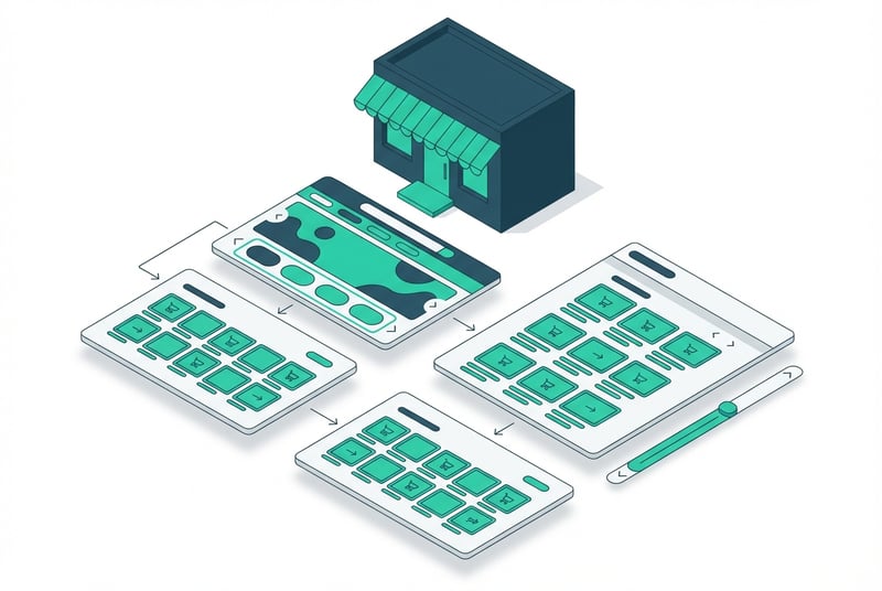 Amazon Brand Store multi-page branded destination with product catalog and navigation layout