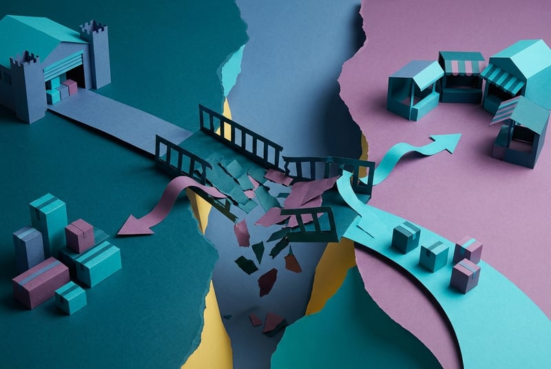 Amazon Vendor Express diagram showing brands moving from a closed wholesale bridge to marketplace paths