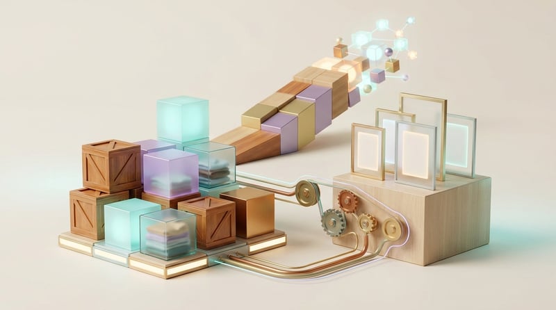 Amazon Vendor Express transition visual showing organized inventory and clearer marketplace growth model