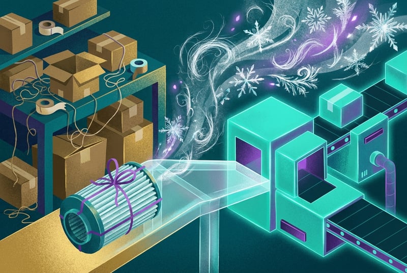 Amazon FBA case study diagram showing BetterVent moving from MFN logistics to Prime-ready fulfillment