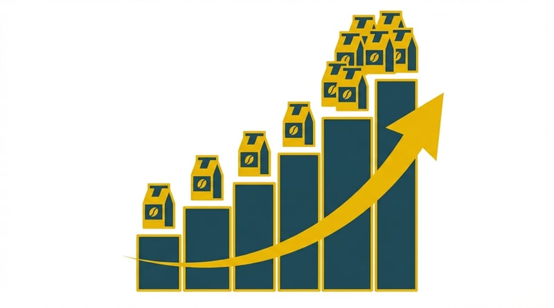 Amazon sales growth milestone reaching 300 bags per week for Henry's House of Coffee