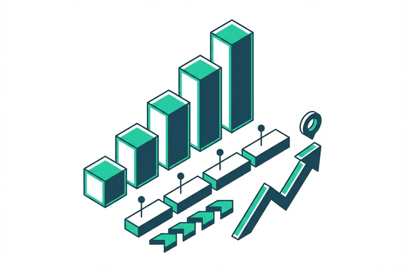 Revenue growth measurement diagram showing Inc. 5000 qualification criteria and three-year business performance tracking