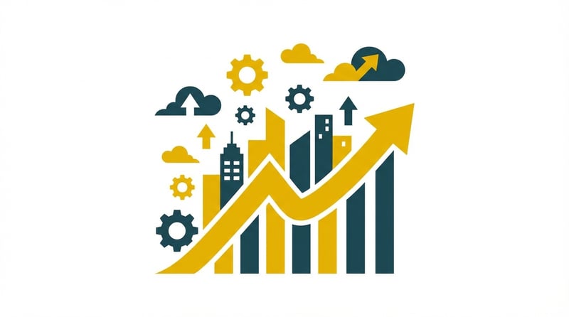 Illustration of sustained business growth and market leadership success for Amazon agency services