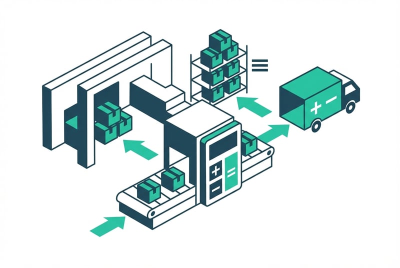 Diagram showing Amazon FBA sell-through rate calculation with units shipped versus average inventory on hand