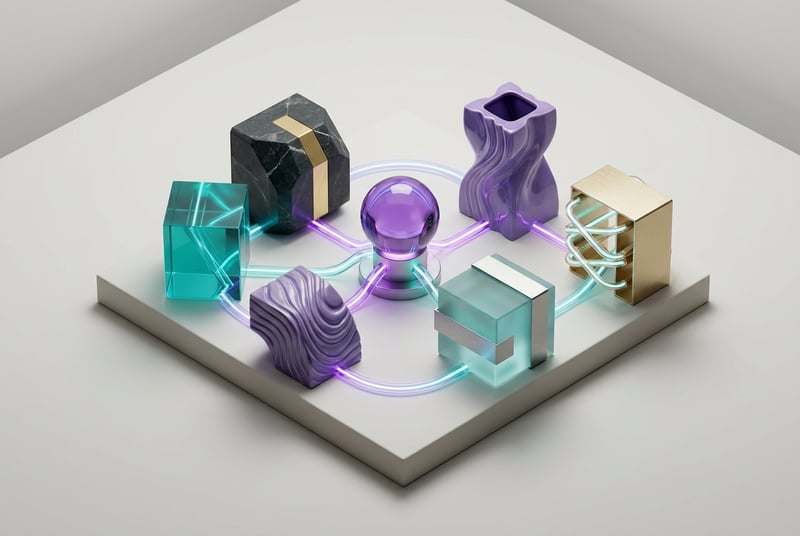Amazon agency service model visual connecting advertising, creative, logistics, and account health