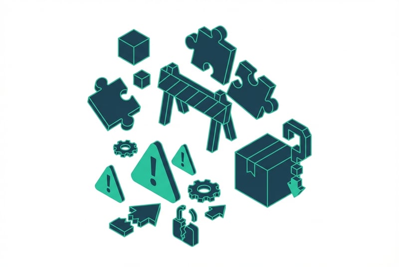 Diagram showing Amazon seller challenges including advertising spend, ranking issues, and listing optimization problems