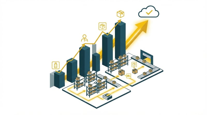 Amazon FBA success visualization with optimized inventory management and growth