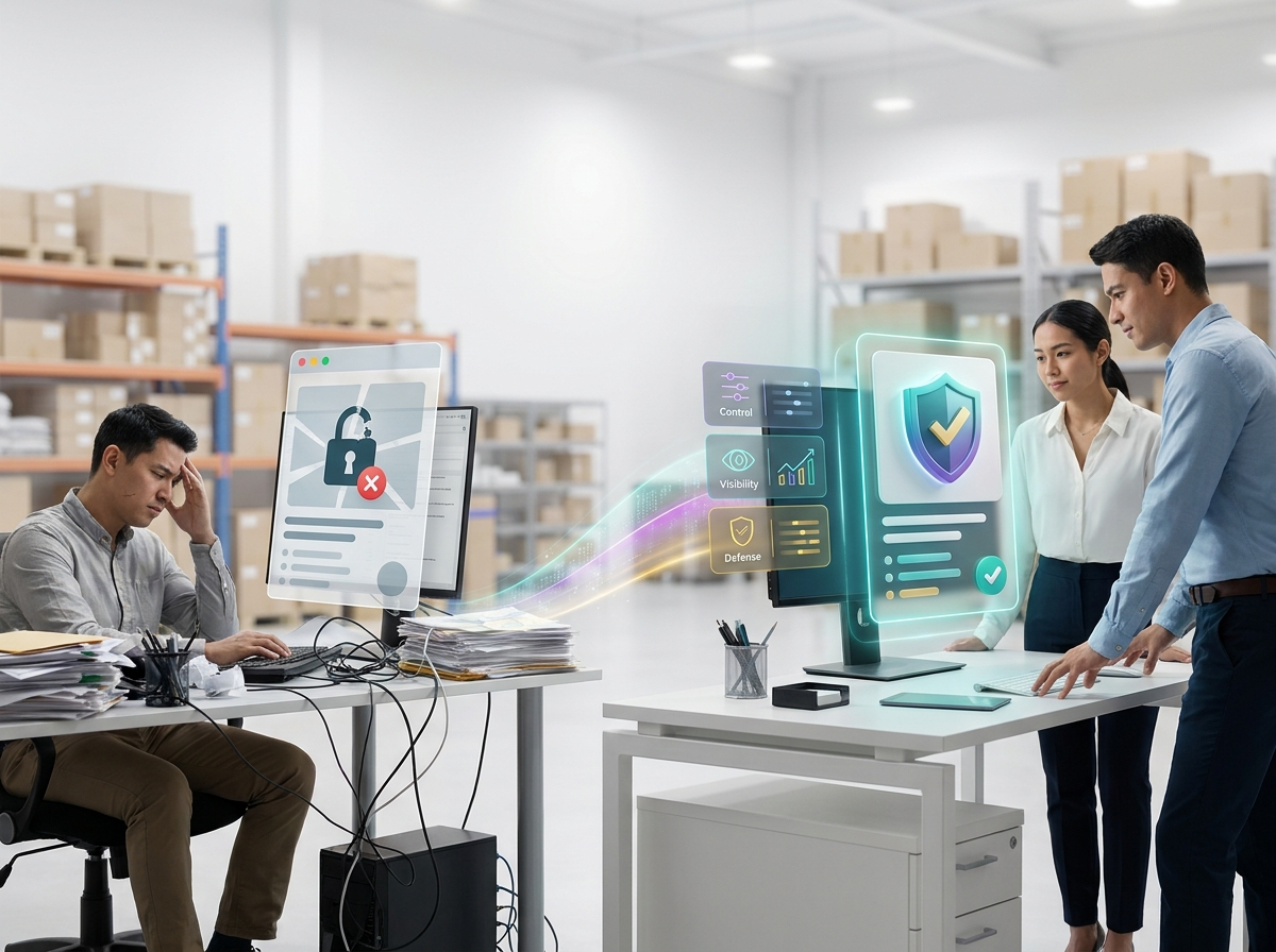 Before-and-after view of Brand Registry improving listing control and visibility