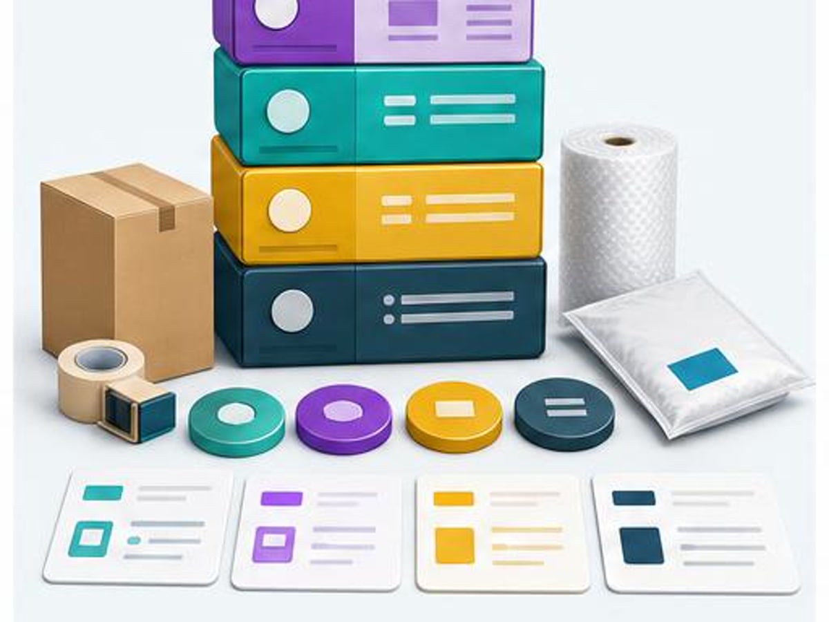 Beginner FBA startup cost stack with product samples, prep supplies, and budget tokens